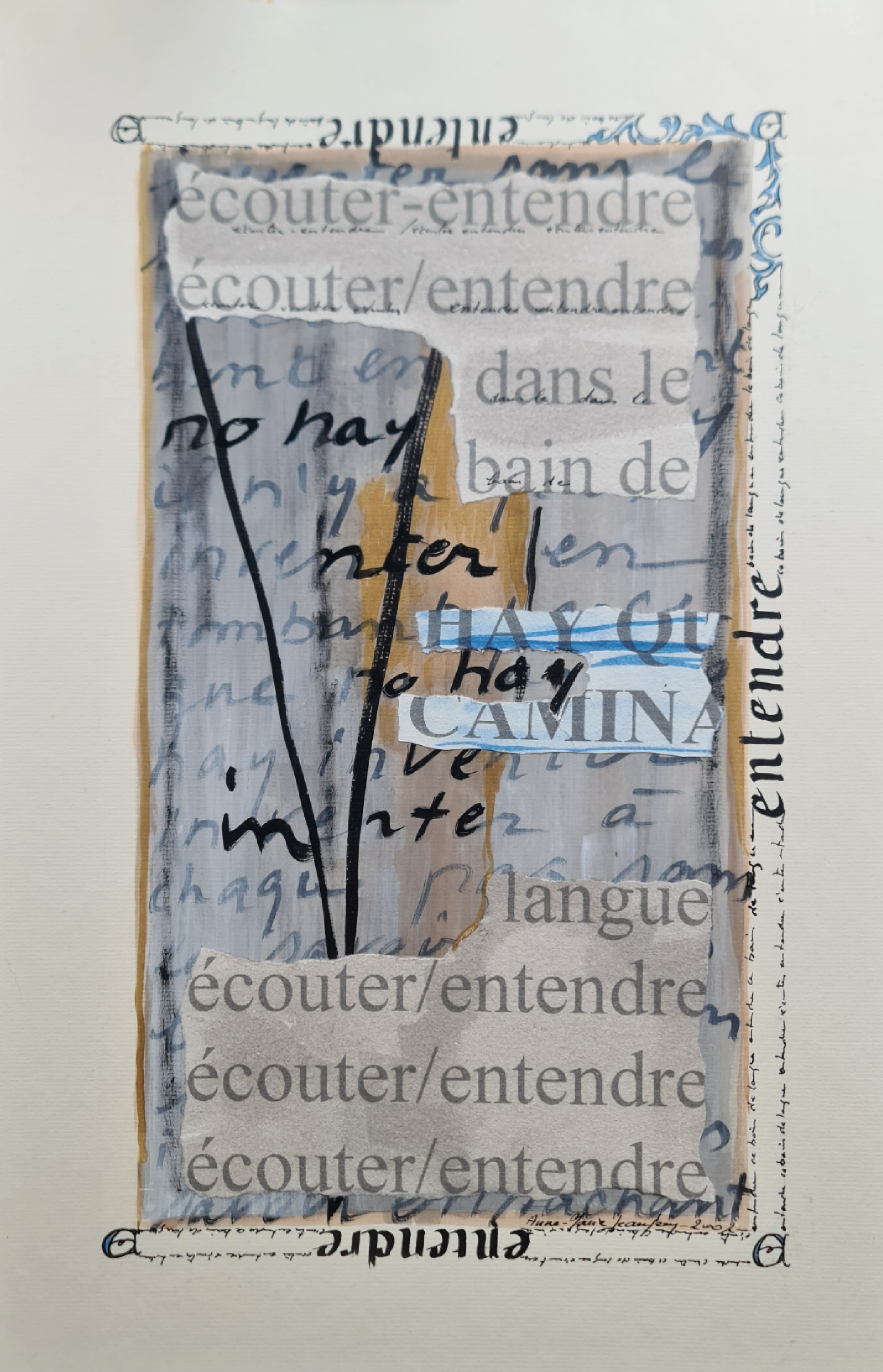 No hay Camino — page calligraphiée